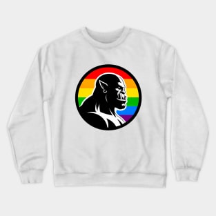 LGBTQ Pride Bara Orc Rainbow Logo Crewneck Sweatshirt